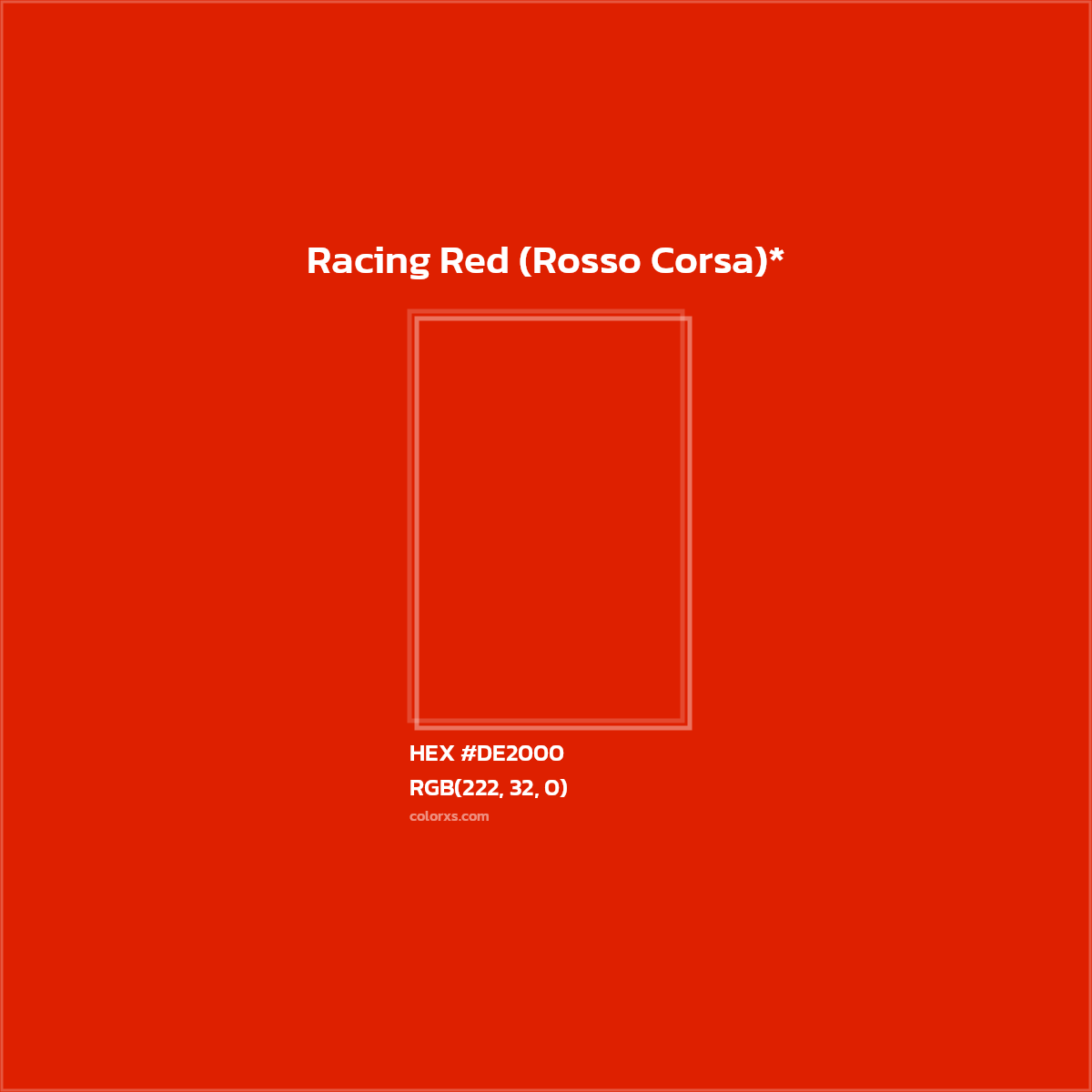 HEX #DE2000 Color Name, Color Code, Palettes, Similar Paints, Images