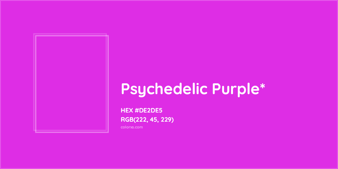 HEX #DE2DE5 Color Name, Color Code, Palettes, Similar Paints, Images