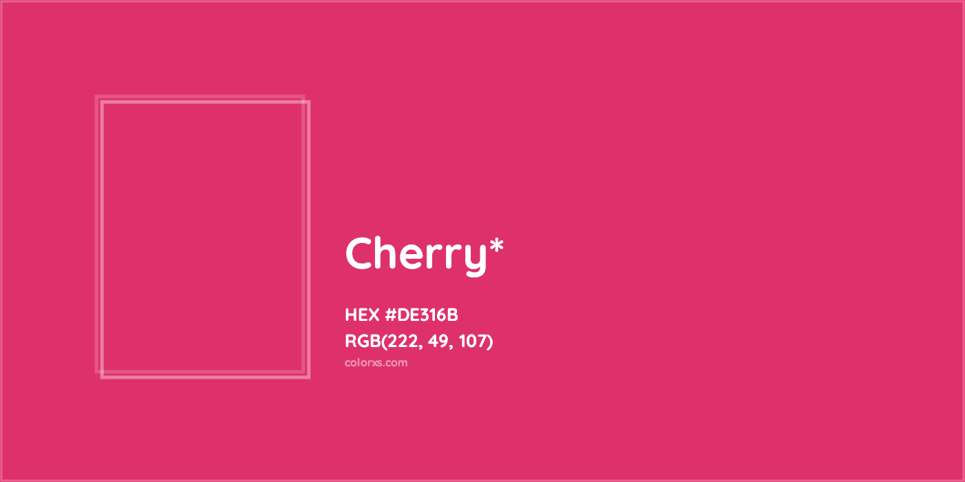 HEX #DE316B Color Name, Color Code, Palettes, Similar Paints, Images