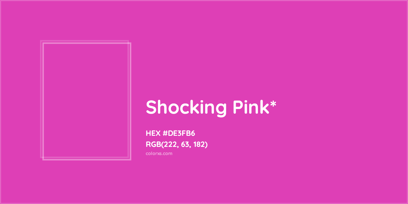 HEX #DE3FB6 Color Name, Color Code, Palettes, Similar Paints, Images