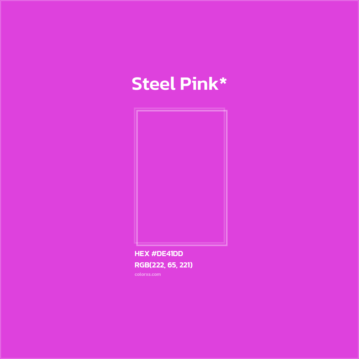 HEX #DE41DD Color Name, Color Code, Palettes, Similar Paints, Images