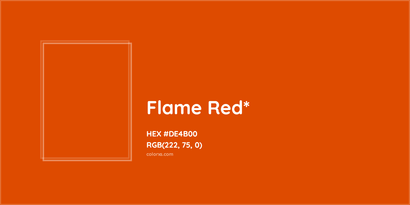HEX #DE4B00 Color Name, Color Code, Palettes, Similar Paints, Images