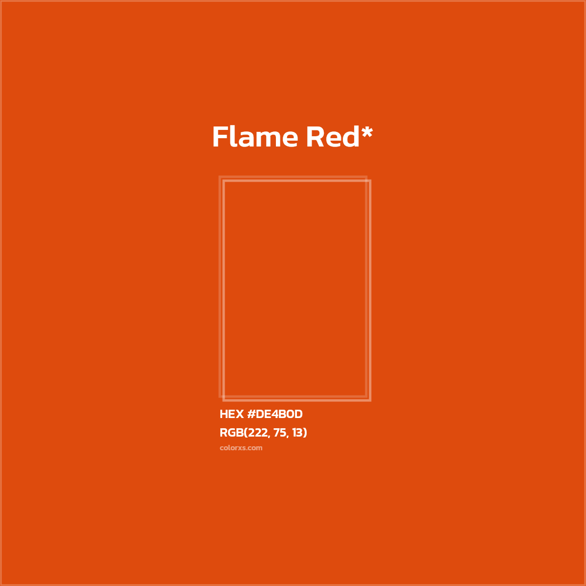HEX #DE4B0D Color Name, Color Code, Palettes, Similar Paints, Images