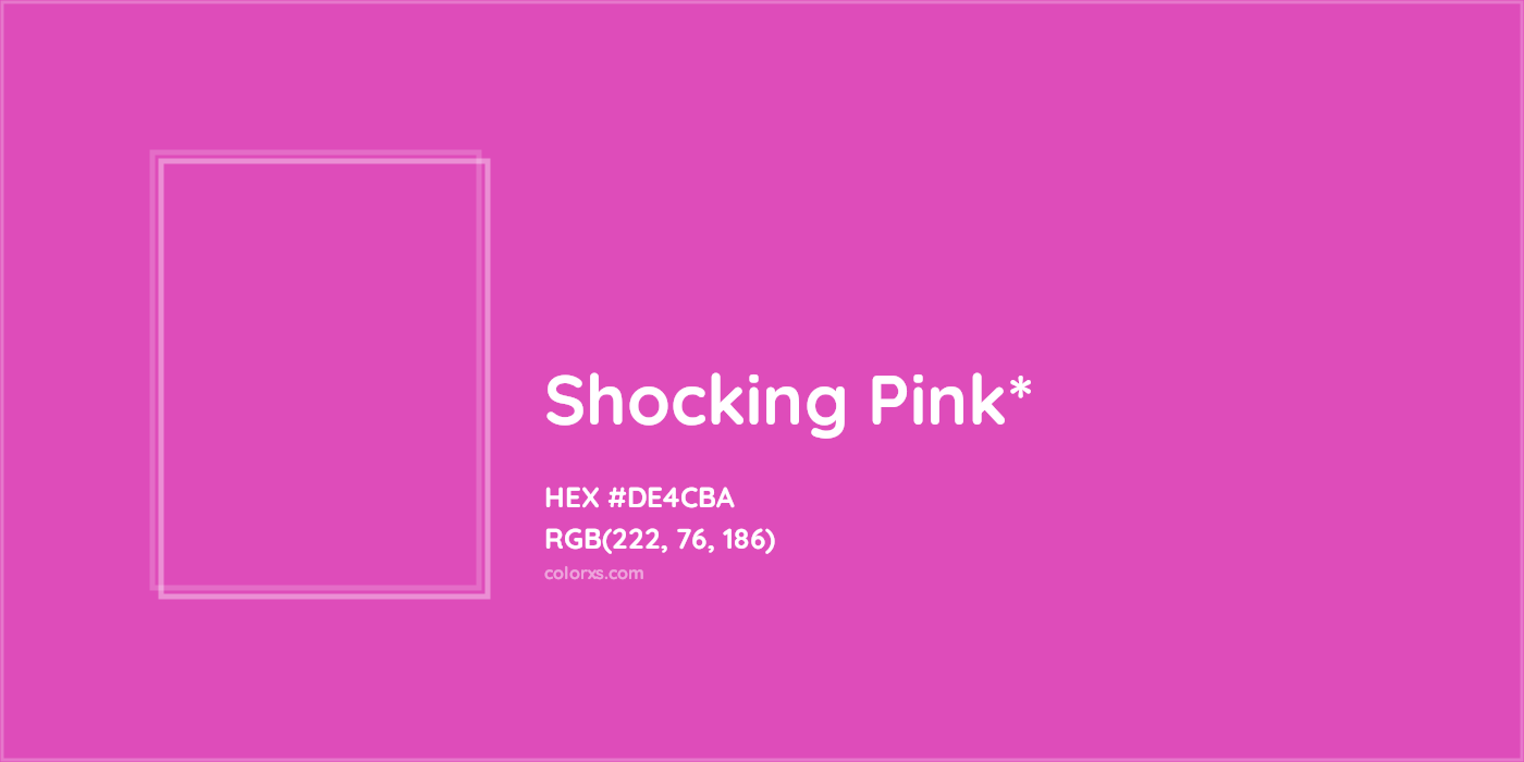 HEX #DE4CBA Color Name, Color Code, Palettes, Similar Paints, Images