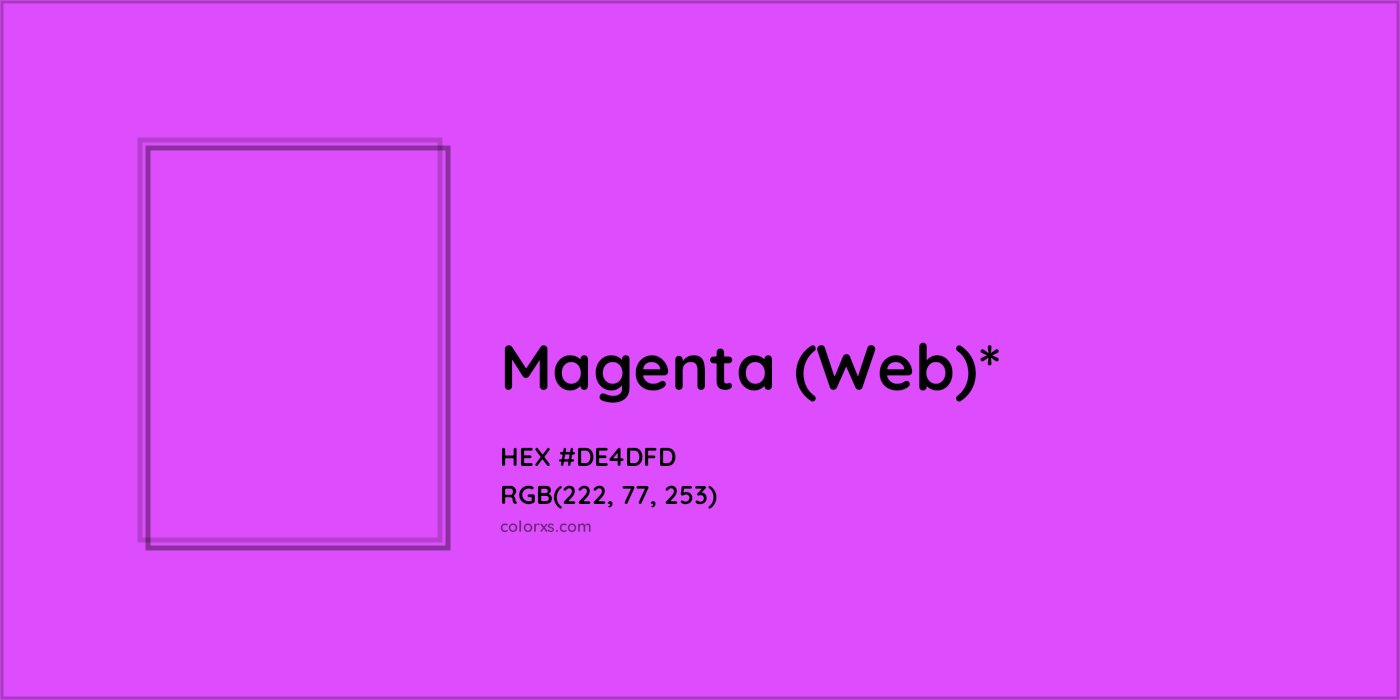 HEX #DE4DFD Color Name, Color Code, Palettes, Similar Paints, Images