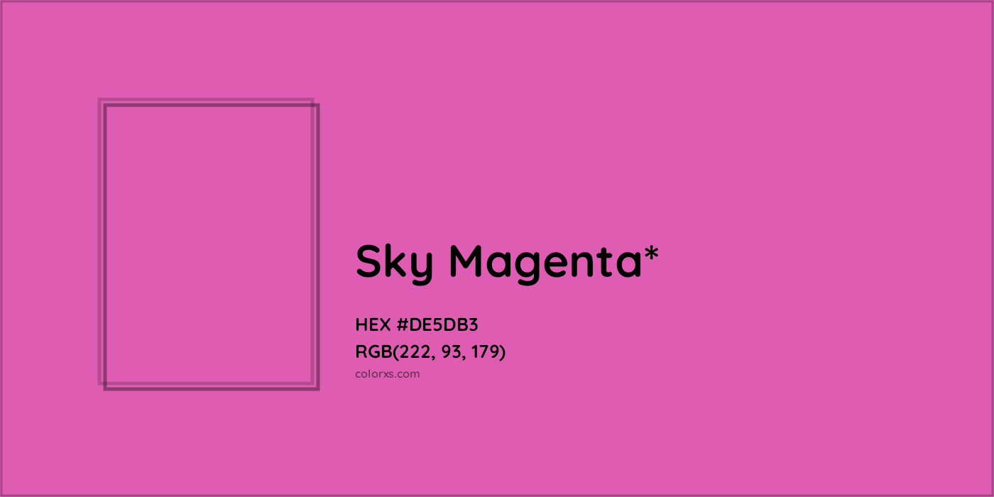 HEX #DE5DB3 Color Name, Color Code, Palettes, Similar Paints, Images