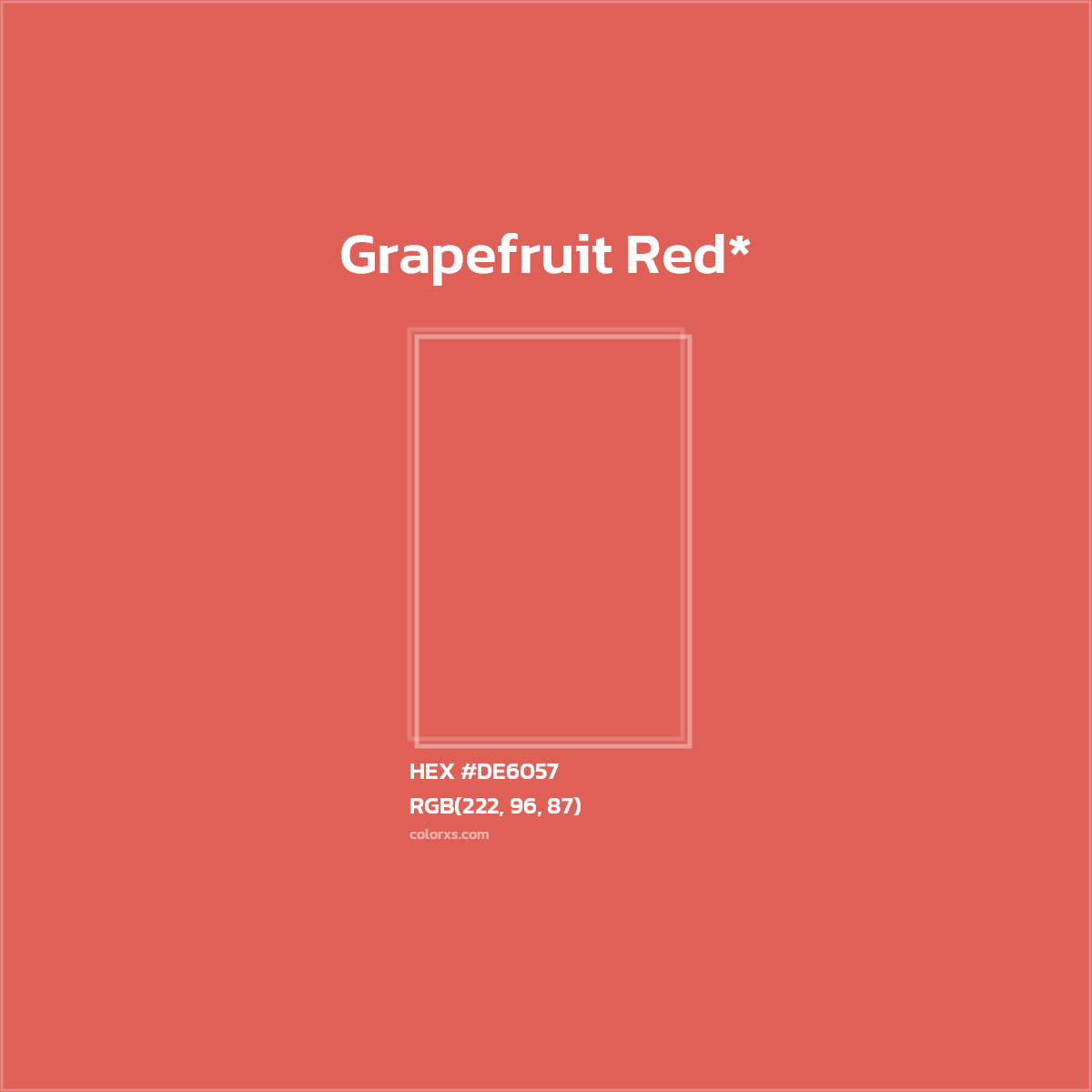 HEX #DE6057 Color Name, Color Code, Palettes, Similar Paints, Images