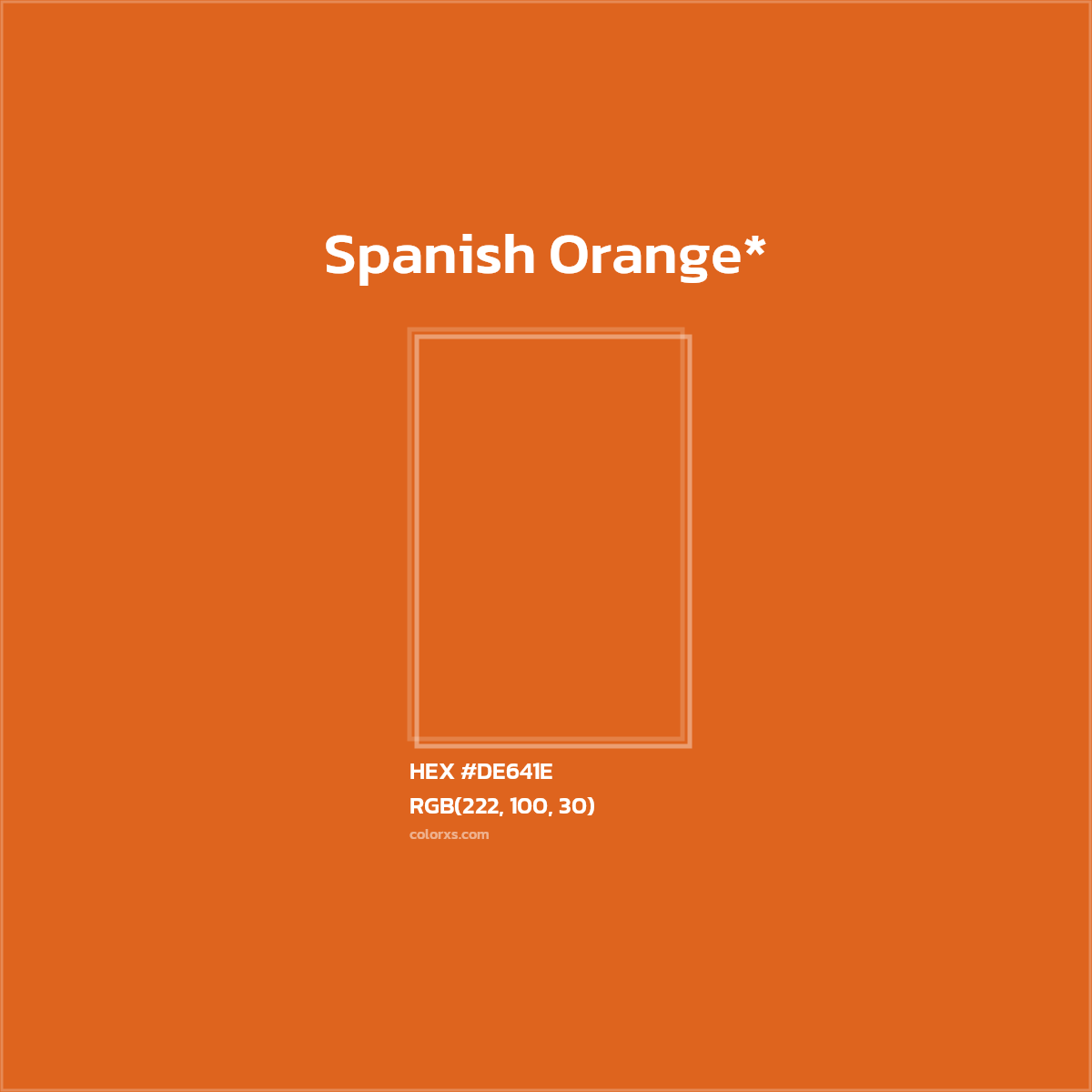 HEX #DE641E Color Name, Color Code, Palettes, Similar Paints, Images