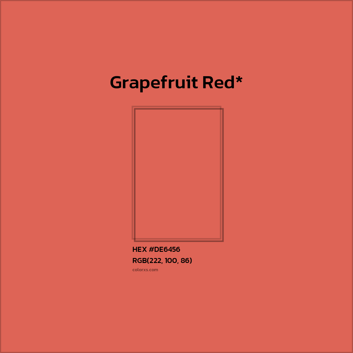 HEX #DE6456 Color Name, Color Code, Palettes, Similar Paints, Images