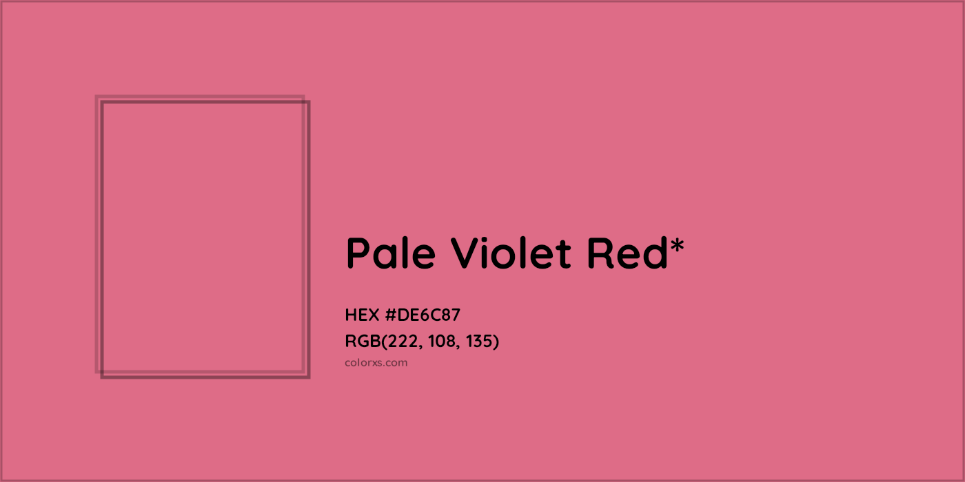 HEX #DE6C87 Color Name, Color Code, Palettes, Similar Paints, Images