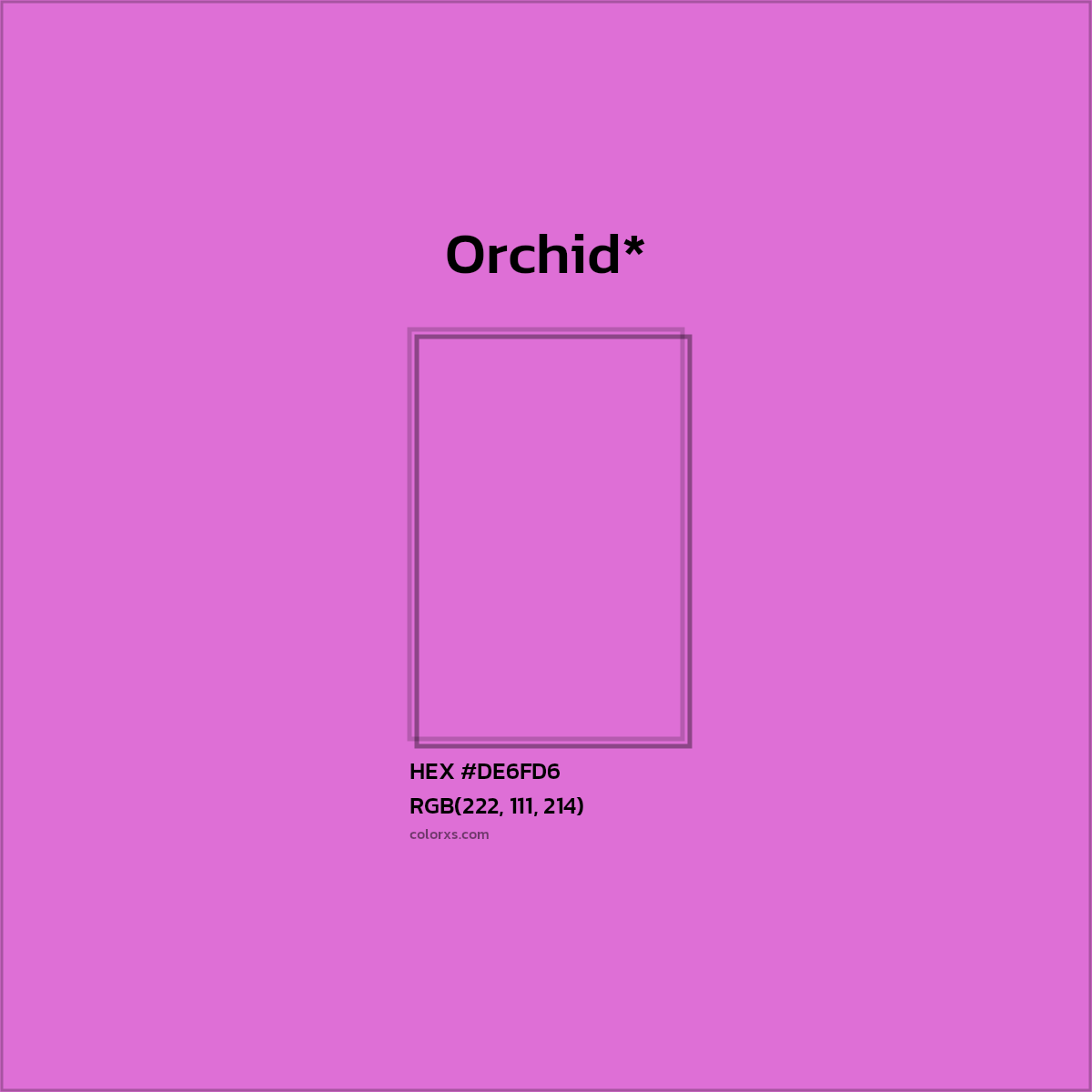 HEX #DE6FD6 Color Name, Color Code, Palettes, Similar Paints, Images