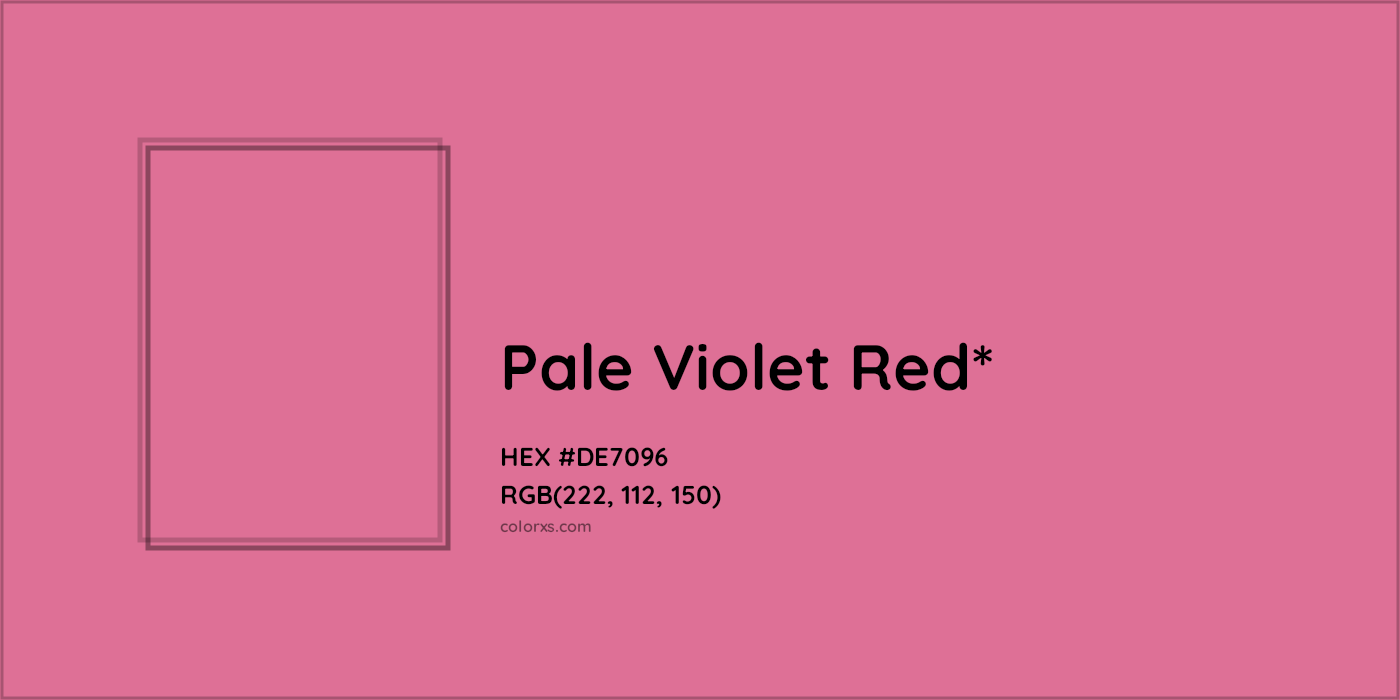 HEX #DE7096 Color Name, Color Code, Palettes, Similar Paints, Images
