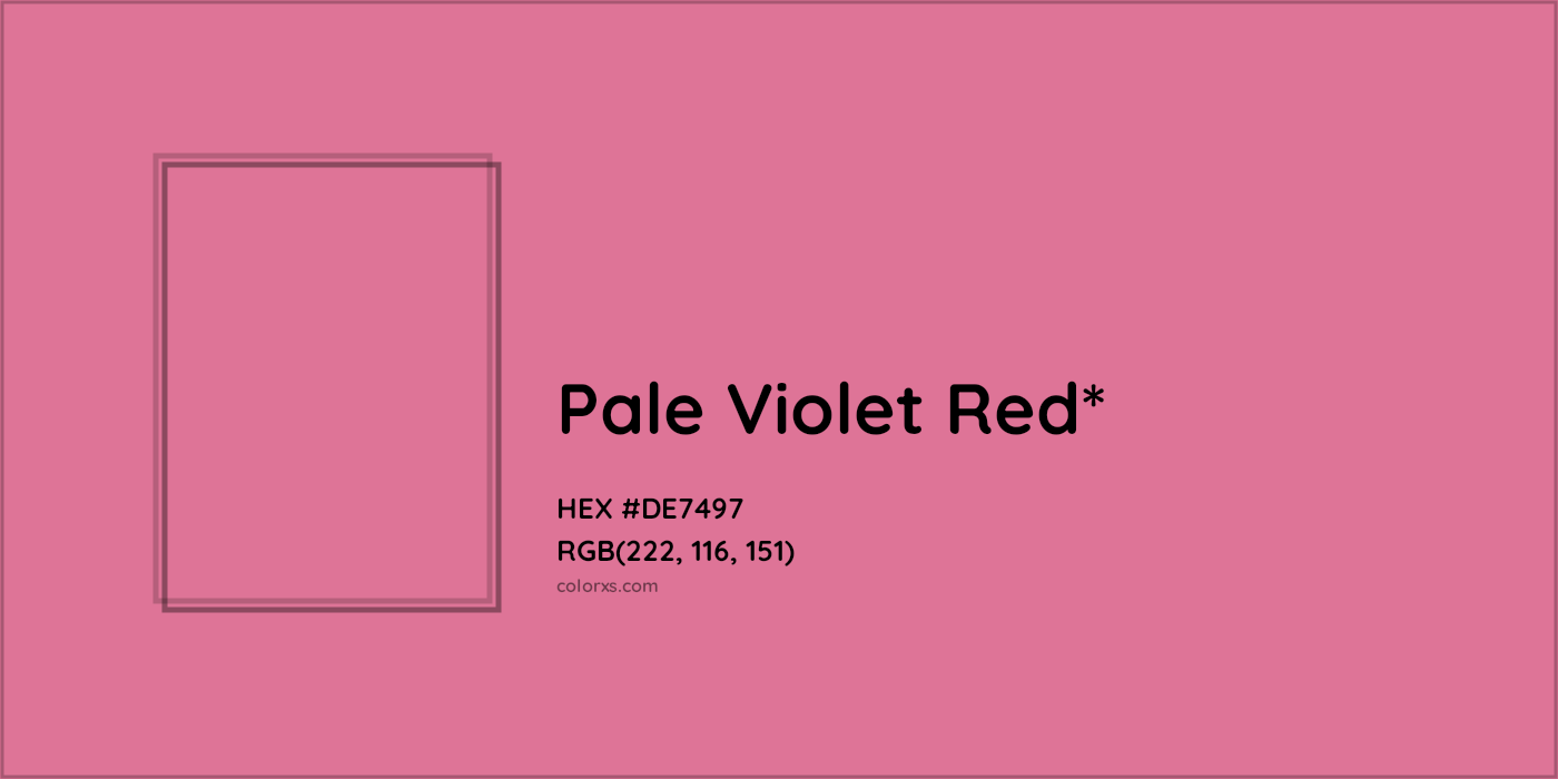 HEX #DE7497 Color Name, Color Code, Palettes, Similar Paints, Images