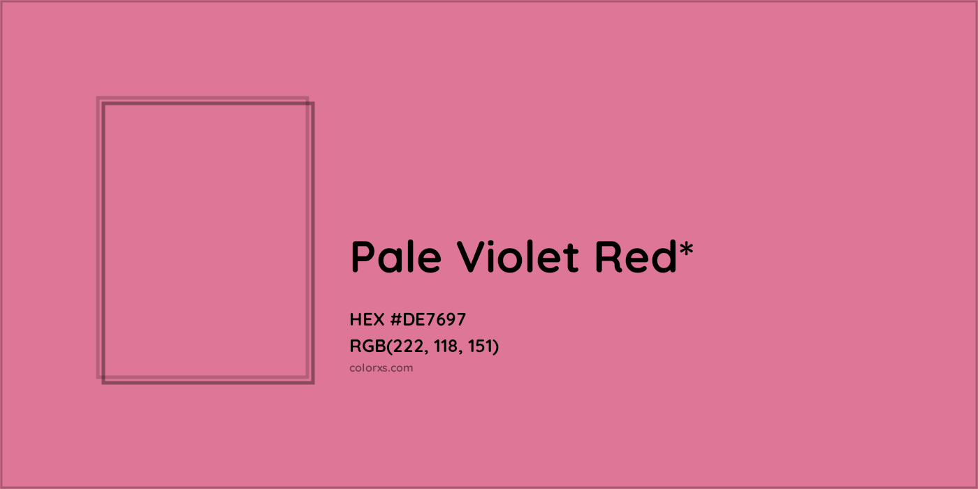 HEX #DE7697 Color Name, Color Code, Palettes, Similar Paints, Images