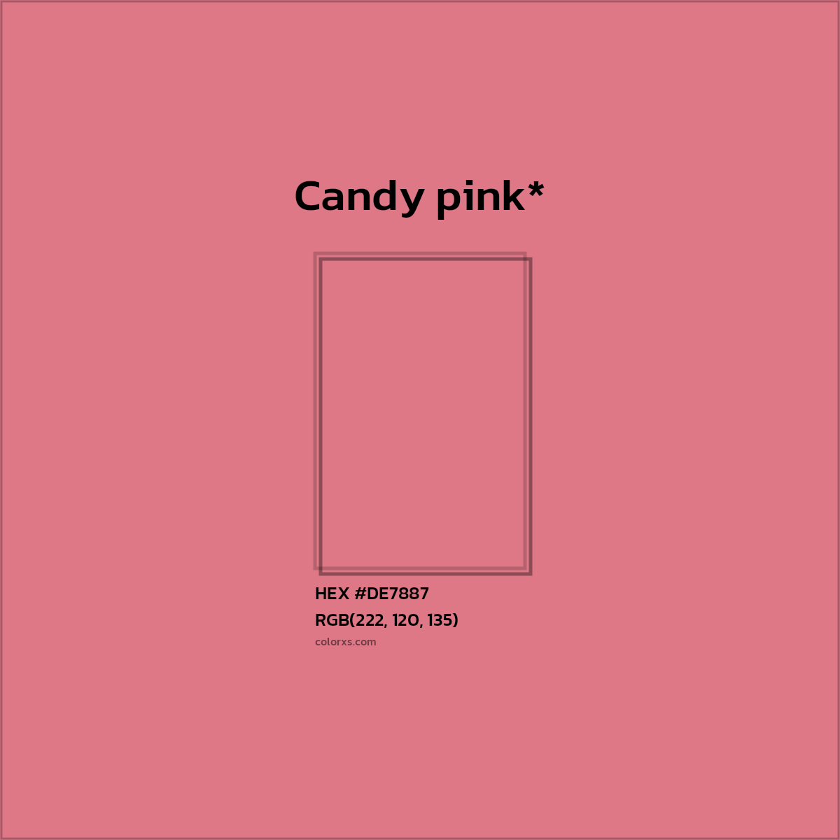 HEX #DE7887 Color Name, Color Code, Palettes, Similar Paints, Images