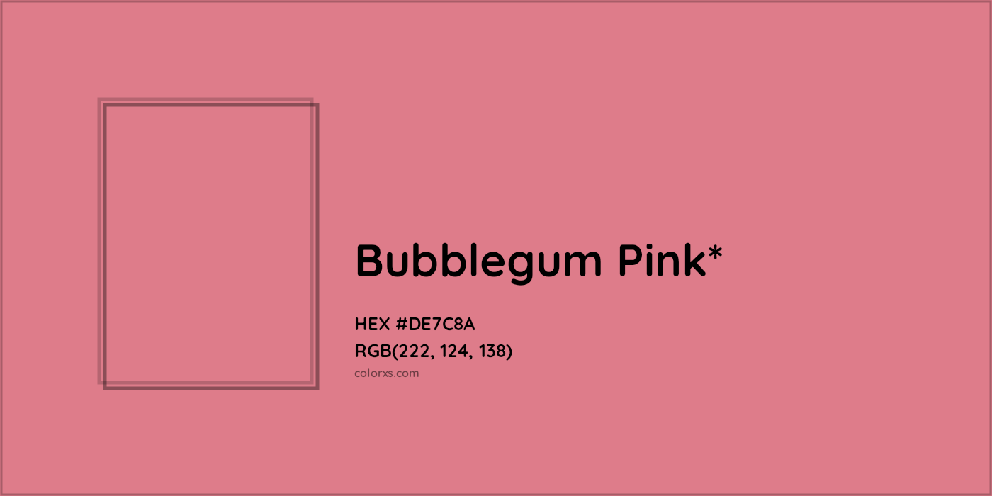 HEX #DE7C8A Color Name, Color Code, Palettes, Similar Paints, Images