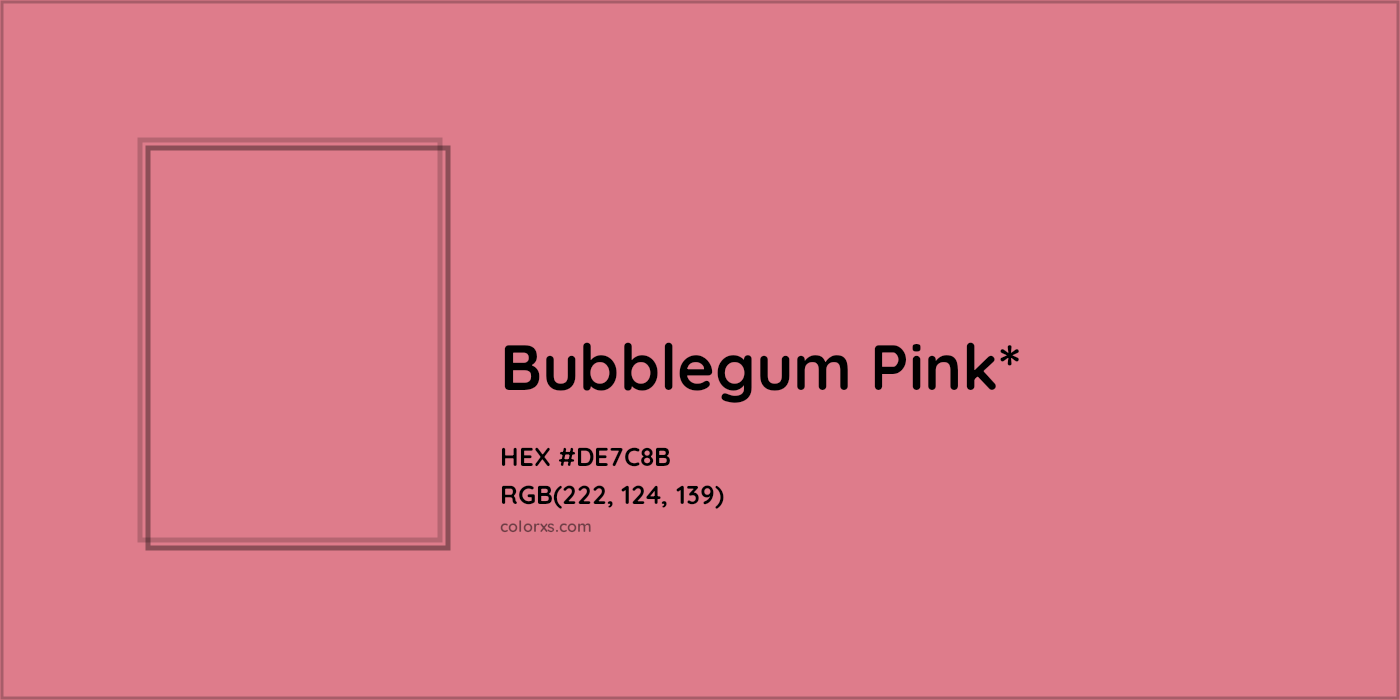 HEX #DE7C8B Color Name, Color Code, Palettes, Similar Paints, Images