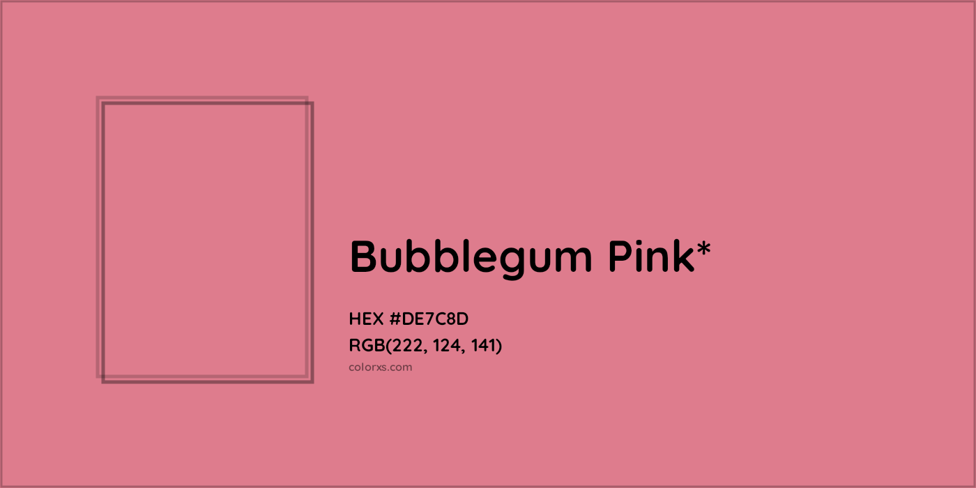 HEX #DE7C8D Color Name, Color Code, Palettes, Similar Paints, Images