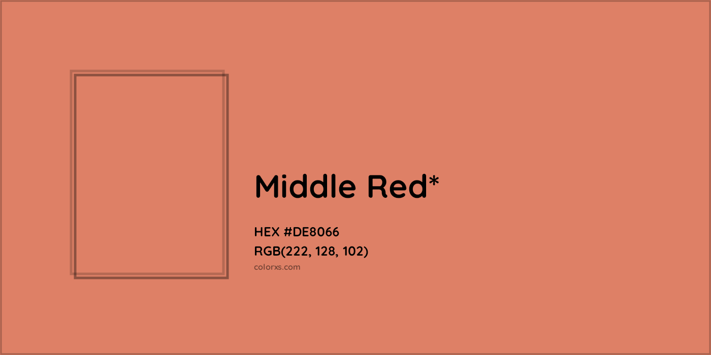 HEX #DE8066 Color Name, Color Code, Palettes, Similar Paints, Images