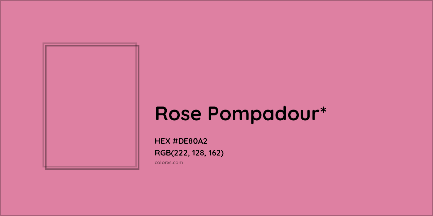HEX #DE80A2 Color Name, Color Code, Palettes, Similar Paints, Images