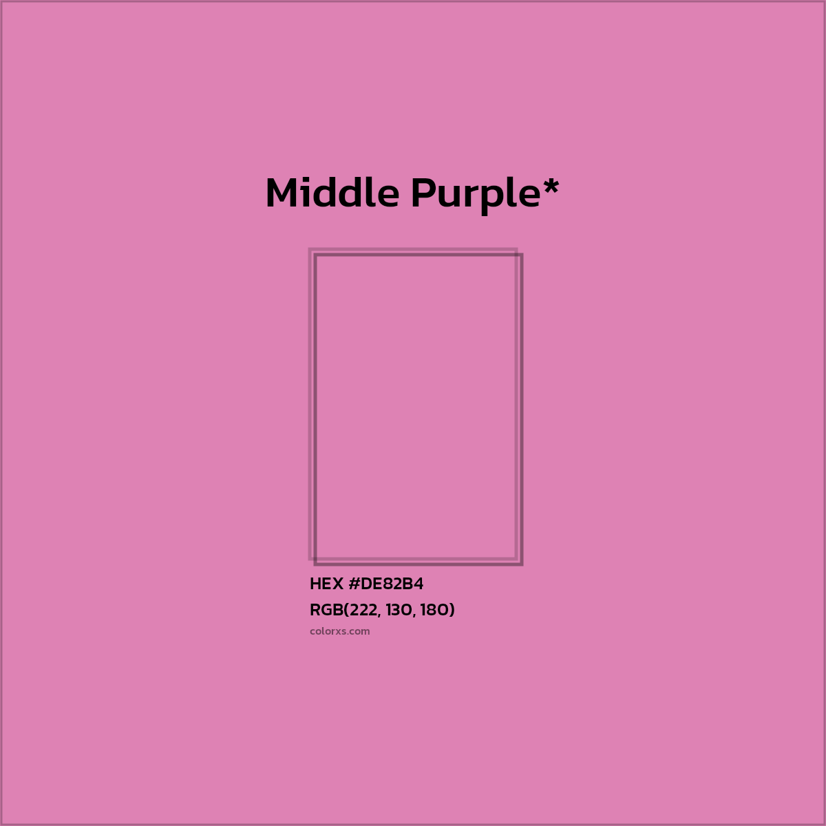 HEX #DE82B4 Color Name, Color Code, Palettes, Similar Paints, Images
