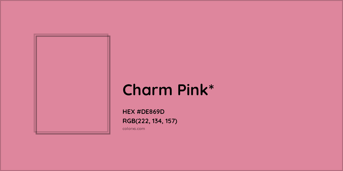 HEX #DE869D Color Name, Color Code, Palettes, Similar Paints, Images
