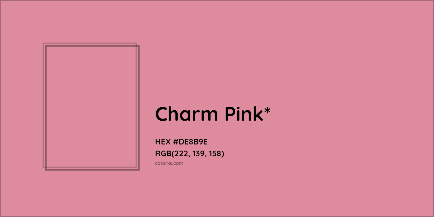 HEX #DE8B9E Color Name, Color Code, Palettes, Similar Paints, Images