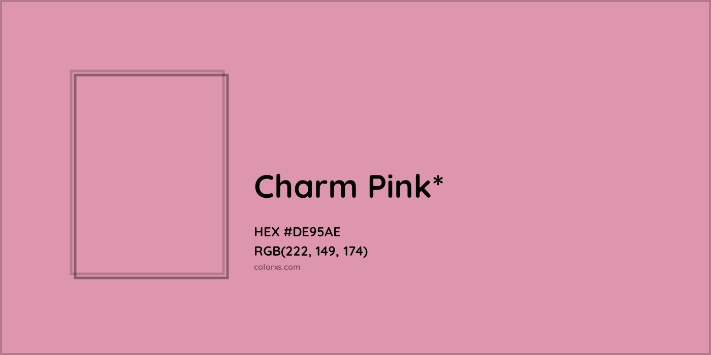 HEX #DE95AE Color Name, Color Code, Palettes, Similar Paints, Images