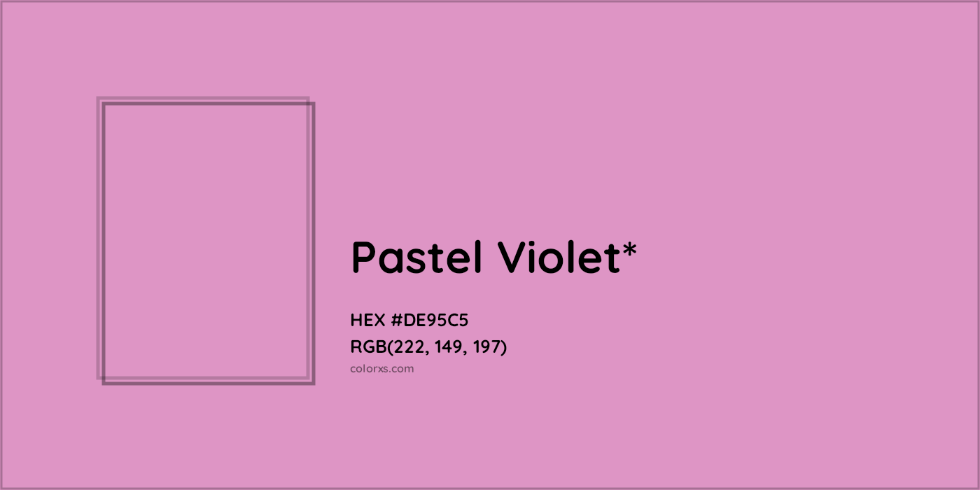 HEX #DE95C5 Color Name, Color Code, Palettes, Similar Paints, Images