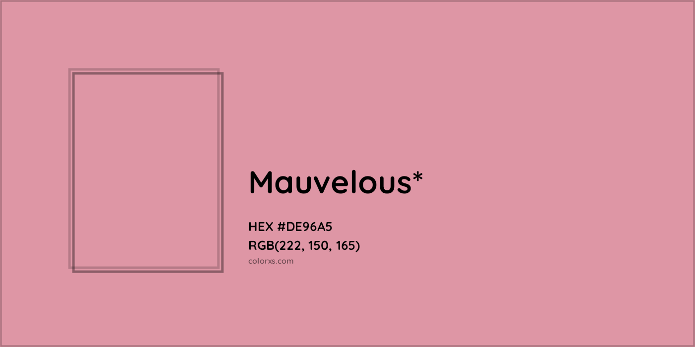 HEX #DE96A5 Color Name, Color Code, Palettes, Similar Paints, Images