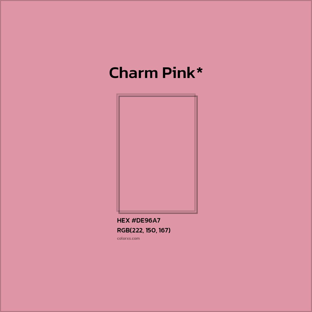 HEX #DE96A7 Color Name, Color Code, Palettes, Similar Paints, Images
