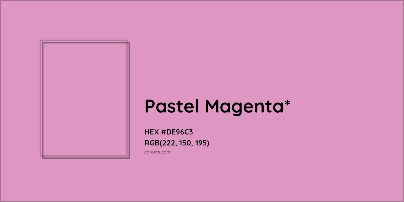 HEX #DE96C3 Color Name, Color Code, Palettes, Similar Paints, Images