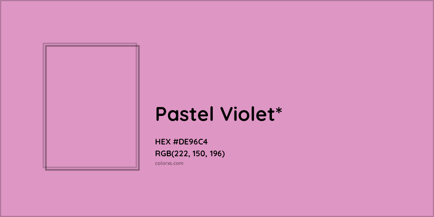 HEX #DE96C4 Color Name, Color Code, Palettes, Similar Paints, Images