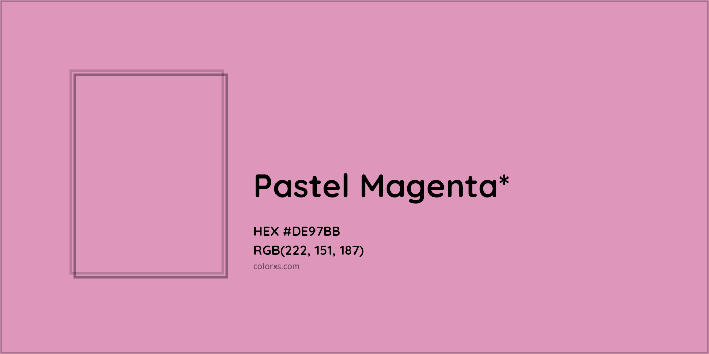 HEX #DE97BB Color Name, Color Code, Palettes, Similar Paints, Images