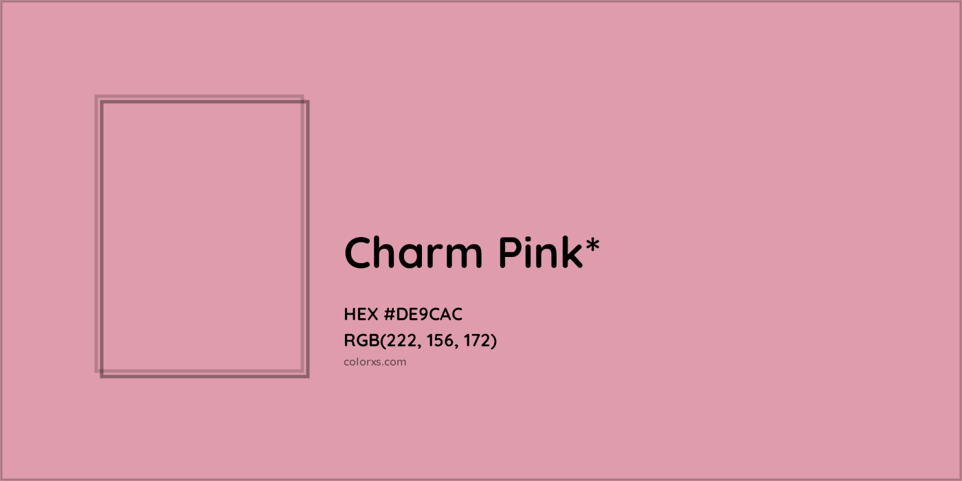 HEX #DE9CAC Color Name, Color Code, Palettes, Similar Paints, Images