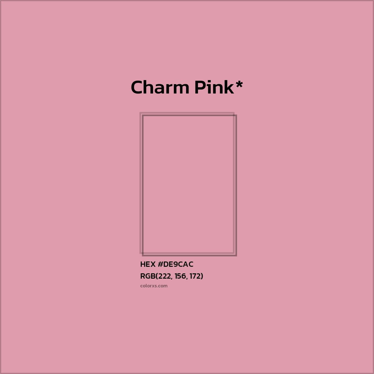 HEX #DE9CAC Color Name, Color Code, Palettes, Similar Paints, Images