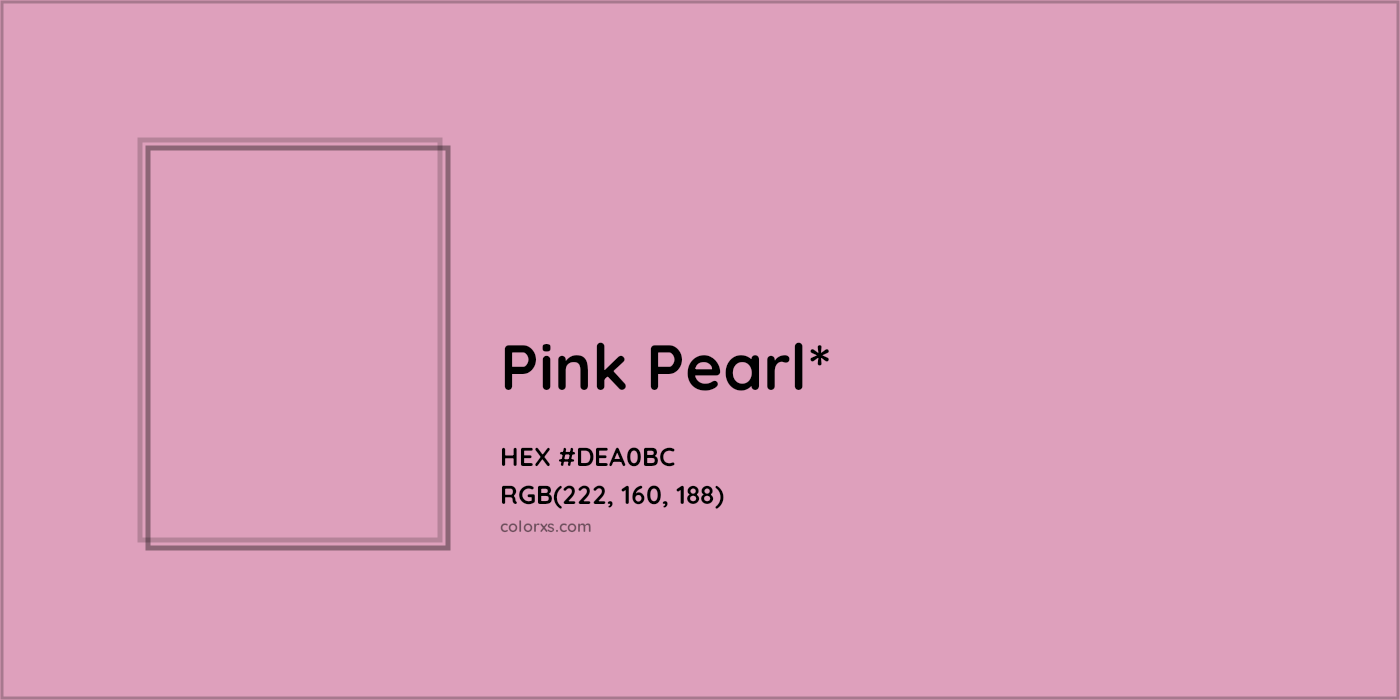HEX #DEA0BC Color Name, Color Code, Palettes, Similar Paints, Images