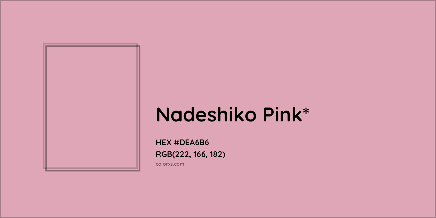 HEX #DEA6B6 Color Name, Color Code, Palettes, Similar Paints, Images