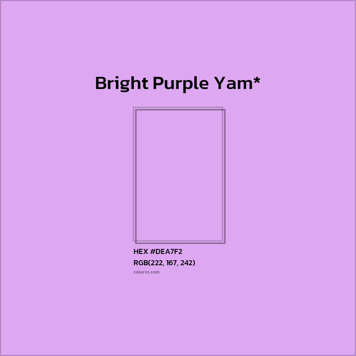 HEX #DEA7F2 Color Name, Color Code, Palettes, Similar Paints, Images