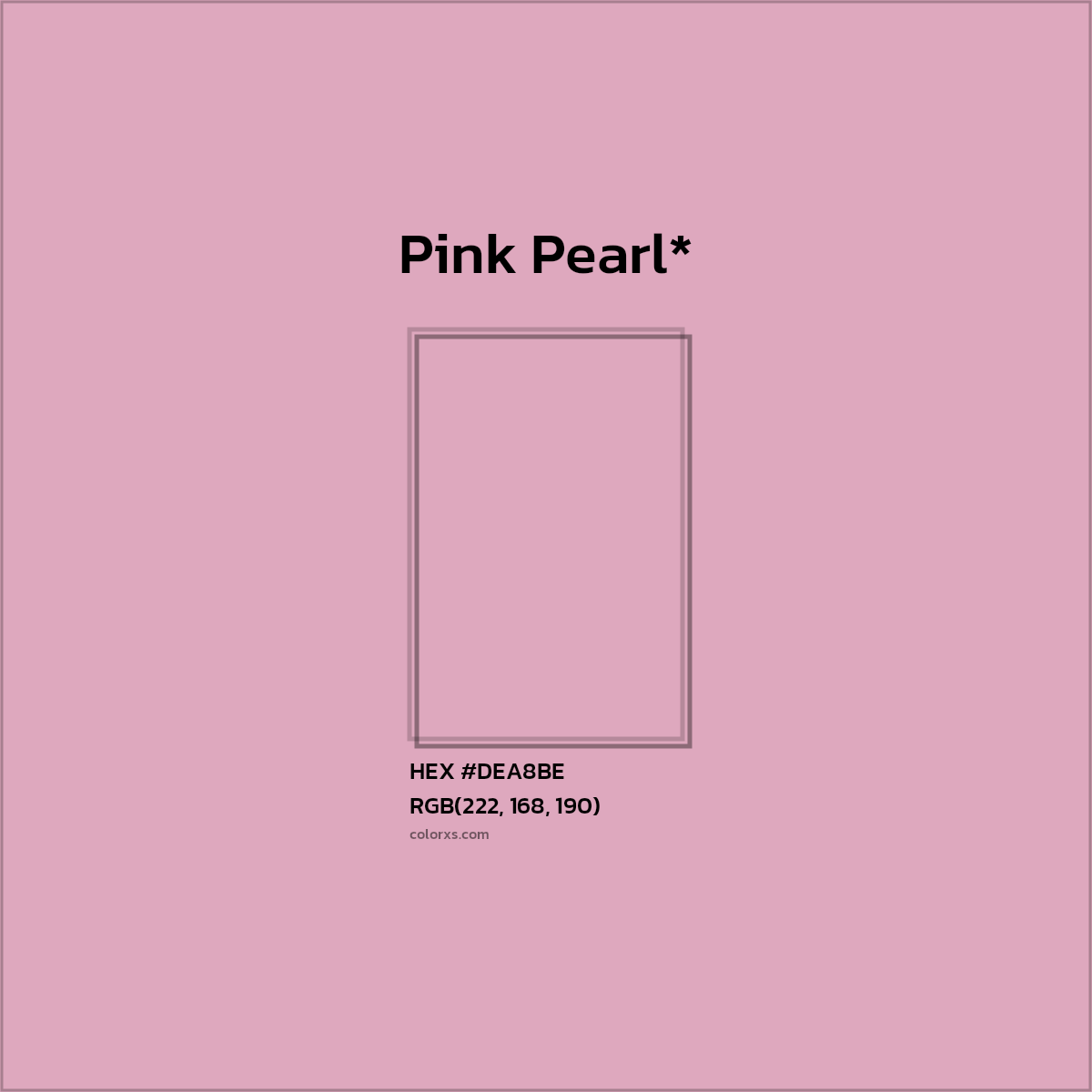 HEX #DEA8BE Color Name, Color Code, Palettes, Similar Paints, Images