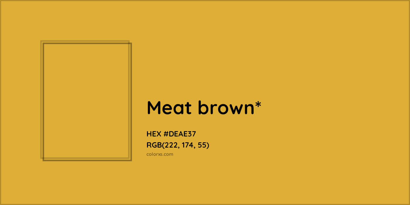 HEX #DEAE37 Color Name, Color Code, Palettes, Similar Paints, Images