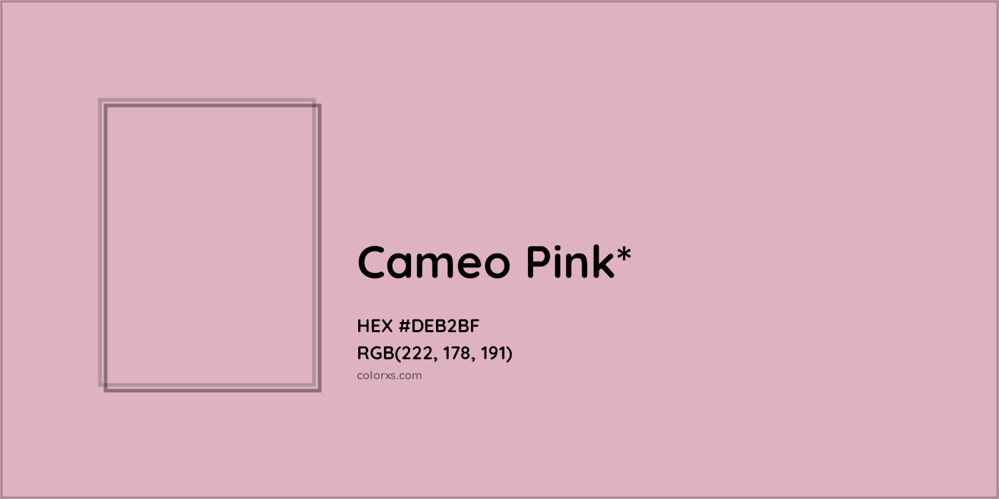 HEX #DEB2BF Color Name, Color Code, Palettes, Similar Paints, Images
