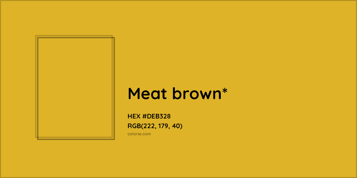 HEX #DEB328 Color Name, Color Code, Palettes, Similar Paints, Images