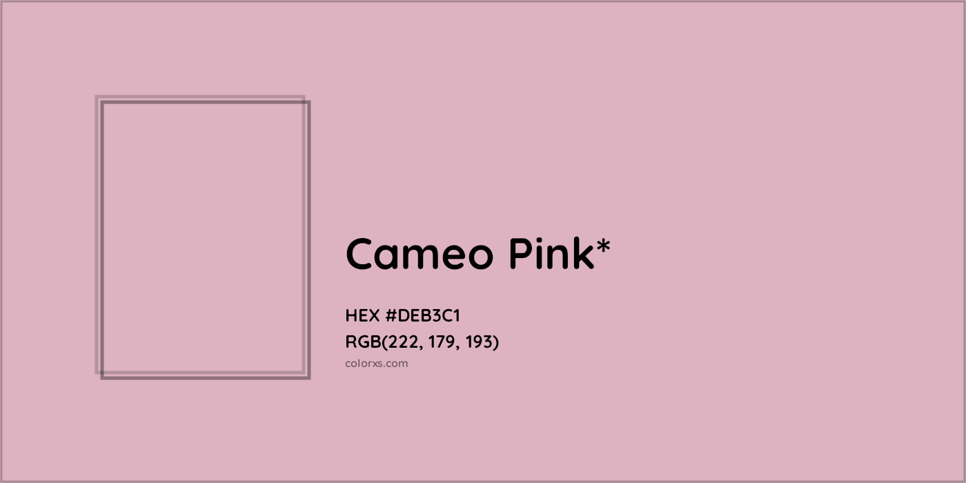 HEX #DEB3C1 Color Name, Color Code, Palettes, Similar Paints, Images