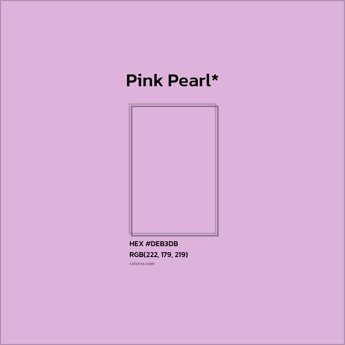 HEX #DEB3DB Color Name, Color Code, Palettes, Similar Paints, Images