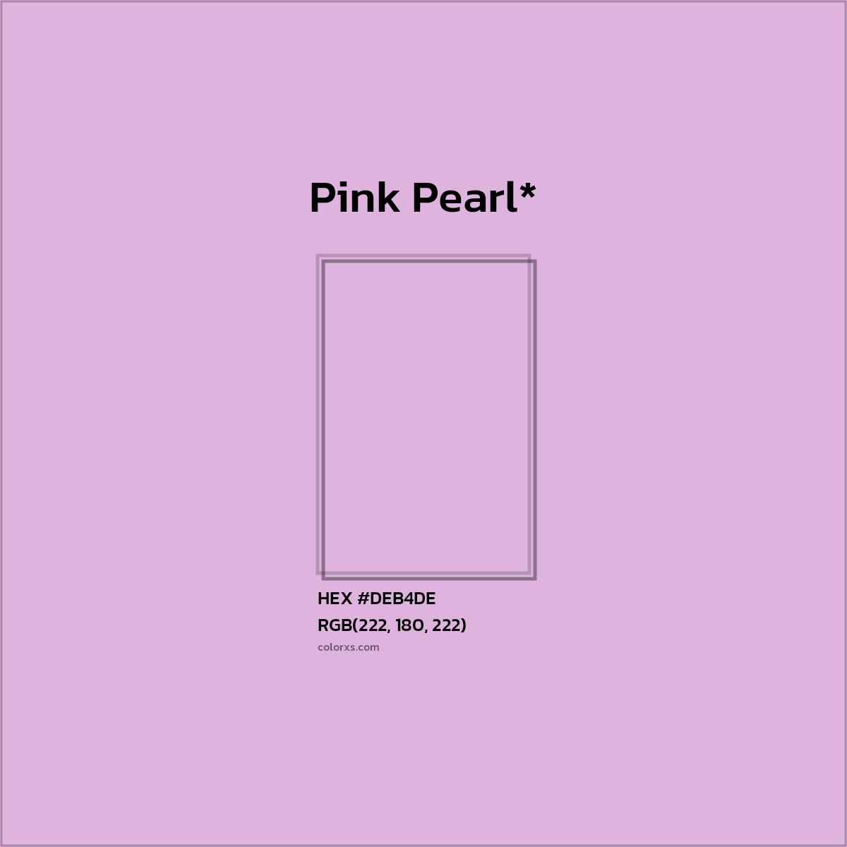 HEX #DEB4DE Color Name, Color Code, Palettes, Similar Paints, Images