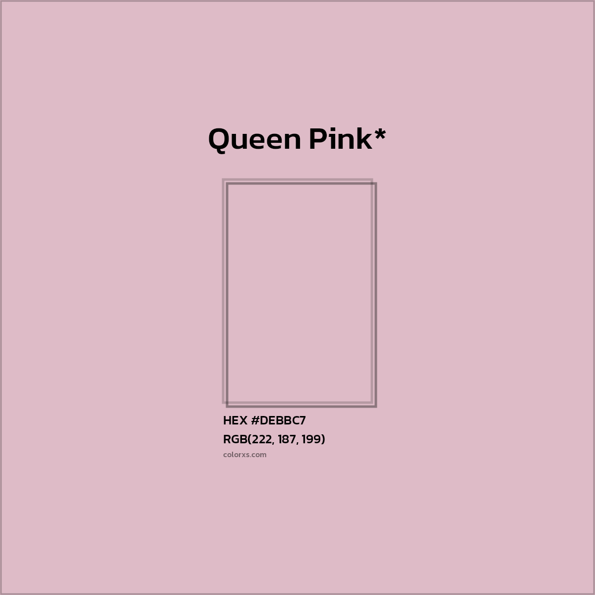 HEX #DEBBC7 Color Name, Color Code, Palettes, Similar Paints, Images