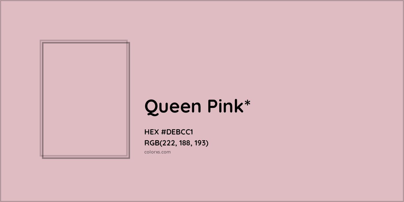 HEX #DEBCC1 Color Name, Color Code, Palettes, Similar Paints, Images
