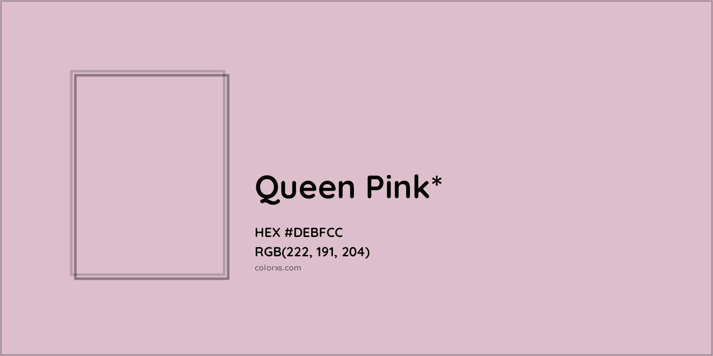 HEX #DEBFCC Color Name, Color Code, Palettes, Similar Paints, Images