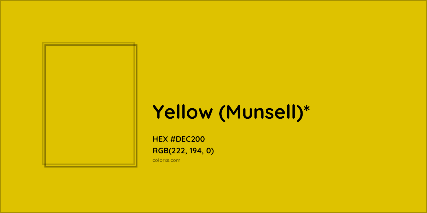 HEX #DEC200 Color Name, Color Code, Palettes, Similar Paints, Images